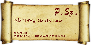 Pálffy Szalviusz névjegykártya
